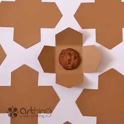 پاکت کرافت صلیبی مدل گلبرگ (20 تایی) - ملزومات بسته بندی آرتینگ