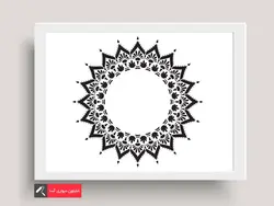شابلون دیواری ماندلا-60cmx60cm-M032