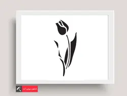 شابلون دیواری گل و گیاه-20cmx30cm-p039