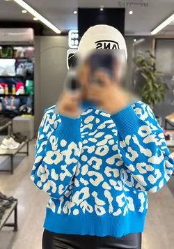 بلوز بافت پلنگی کد ۱۳۰۰۹