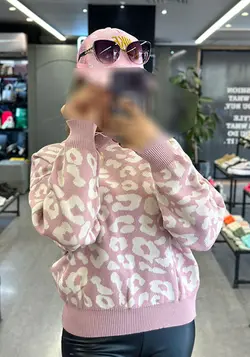 بلوز بافت پلنگی کد ۱۳۰۰۹