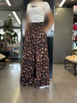 شلوار بگ پارچه ای طرح دار کد ۲۵۴۳