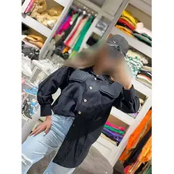 شومیز مانتویی کد 4575