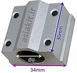 بلبرینگ خطی بلوکي SCS8UU مناسب شفت 8mm