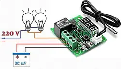 ترموستات دماسنج دیجیتال W1209