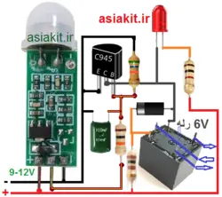 ماژول تشخیص حرکت بدن مادون قرمز مدل HC-SR505