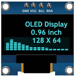 نمایشگر آبی 0.96 اینچ OLED دارای ارتباط SPI