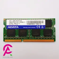رم لپ تاپ 8 گیگ ADATA PC3L - 12800 - 1600 - آوین کامپ/ Avincomp