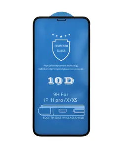 محافظ صفحه نمایش سه‌بعدی آیفون iPhone XS 9H3D Glass Full Glue Full Cover