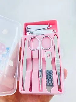 ست مانیکور فانتزی جعبه شفاف