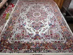 طرح خطیبی رج 40 حاشیه و گل ابریشم اندازه جفت 6 متری فوق العاده درجه یک