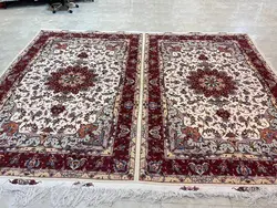 قالی طرح علیا رج 40 گل ابریشم اندازه جفت 6 متری فوق العاده درجه یک