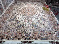 طرح خطیبی جدید گلدانی رج ۴۰ چله و حاشیه‌ و گل ابریشم اندازه تک ۹متری