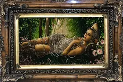 تابلو فرش جواهر فروش چله نخ کد 605 با اندازه فرش۵۶ در ۹۹ سانتیمتر