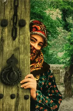 تابلو فرش دختر انتظار چله ابریشم