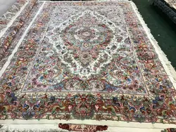 طرح خطیبی جدیدحاشیه و گل ابریشم رج ۴۰اندازه جفت 6 متری