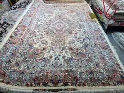 طرح خطیبی جدید حاشیه و گل ابریشم رج 40 اندازه تک 6 متری