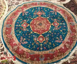 دایره طرح علیا جدید قلم رج ۲۵ معروف به 30 گل ابریشم اندازه ۲ در ۲ متر