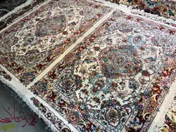 جفت زرع و نیم طرح خطیبی حاشیه و گل ابریشم رج 40 اندازه 1 در 1.5 متر