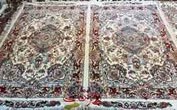 جفت زرع و نیم طرح خطیبی حاشیه و گل ابریشم رج 40 اندازه 1 در 1.5 متر