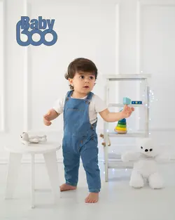 شلوار پیشبندی جین نقاب کج