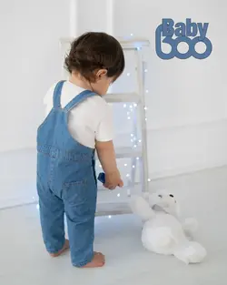 شلوار پیشبندی جین نقاب کج