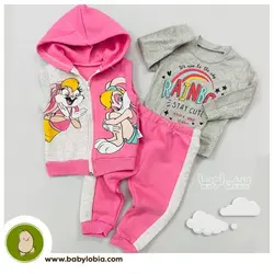 سه تکه rainbow صورتی کد NG712