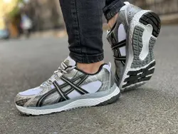 کتانی اسیکس تبریز نقره ای مشکی