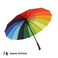 چتر مدل رنگین کمان با جنس پارچه پلی استر