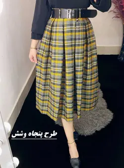دامن پیله ای پشمی قد هشتاد TH حراجی
