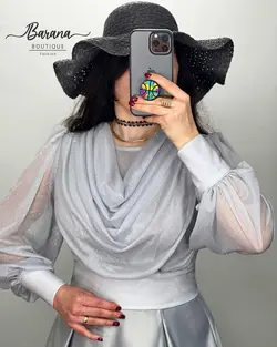 شومیز یقه آیشاری شاین