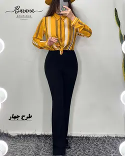 شومیز طرح دار جلو دکمه