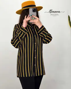 شومیز طرح دار جلو دکمه