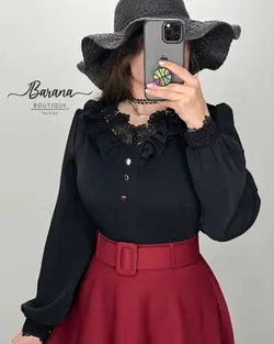 شومیز یقه دانتل