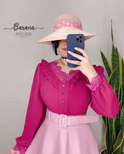 شومیز یقه دانتل