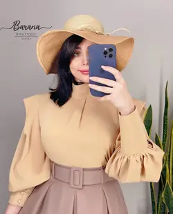 شومیز یقه پنج سانت مچ پهن