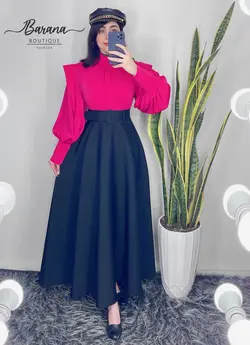 شومیز یقه پنج سانت مچ پهن