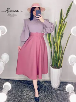 شومیز یقه پنج سانت مچ پهن