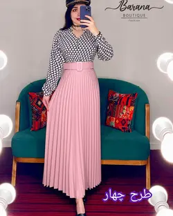 شومیز طرح دار پنج دکمه SN