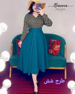 شومیز طرح دار پنج دکمه SN