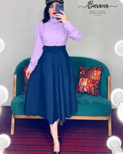 شومیز یقه پنج سانت شش دکمه