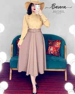 شومیز یقه پنج سانت شش دکمه