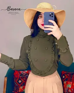 شومیز یقه پنج سانت شش دکمه