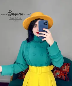 شومیز یقه پنج سانت شش دکمه