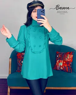 شومیز یقه پنج سانت شش دکمه