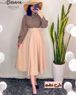 شومیز طرح دار جلو دکمه SN