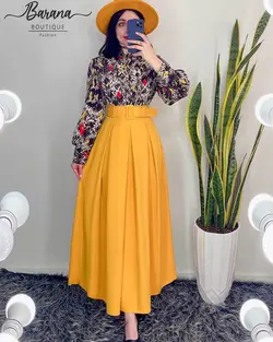 شومیز طرح دار جلو دکمه SN