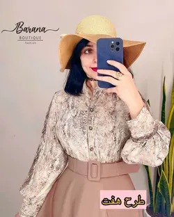 شومیز طرح دار جلو دکمه SN