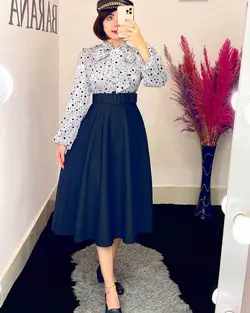 شومیز کرواتی خالدار