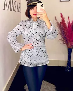 شومیز کرواتی خالدار